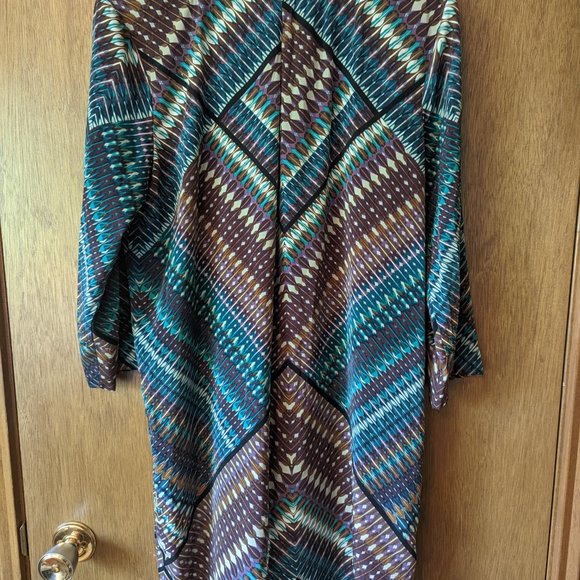 Glam Dresses Size M, Silky Flowy Tribal Hippie Boho Dress - Picture 2 of 3